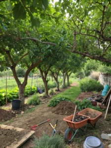 creating shade with mulberry trees